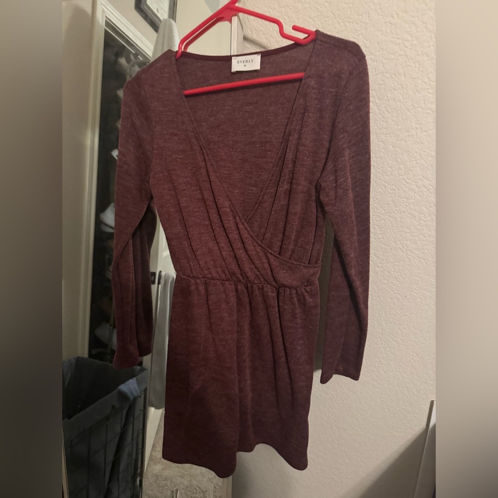 Maroon Criss Cross Dress